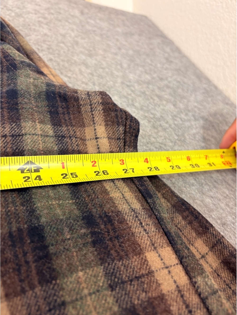 Woolrich plaid button front shirt with elbow patches mens size 2XL - Picture 8 of 9